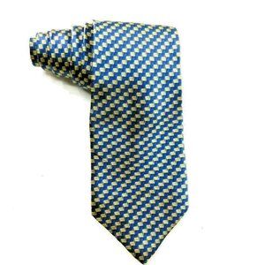 Bill Blass Neo NWOT Blue and Gold Zig Zags T601